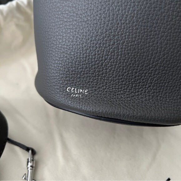 Celine Big Bag Nano Bucket Grey Grained Calfskin - Picture 7 of 16